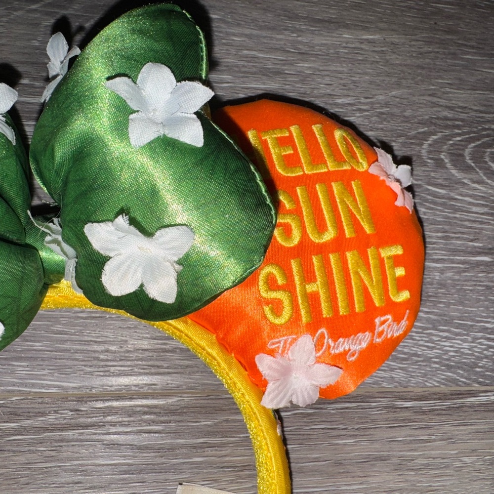 Disney Epcot Flower and Garden Festival Orange Bird Ears Headband - Picture 3 of 10